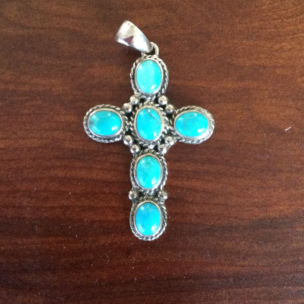 Tucson Gem show find. Beautiful turquoise cross.